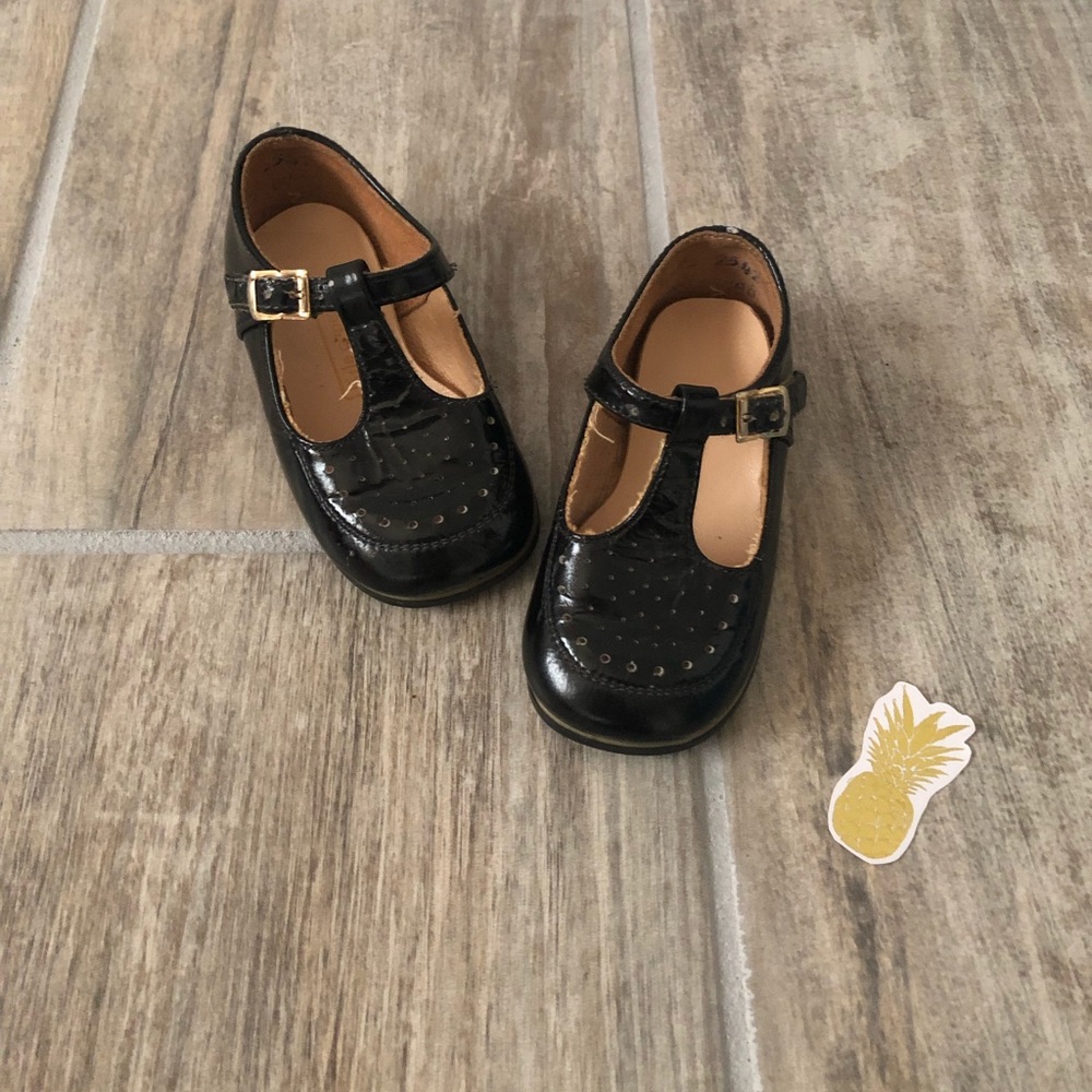 Little Capezio Black Patent Mary Jane Baby Shoes 3